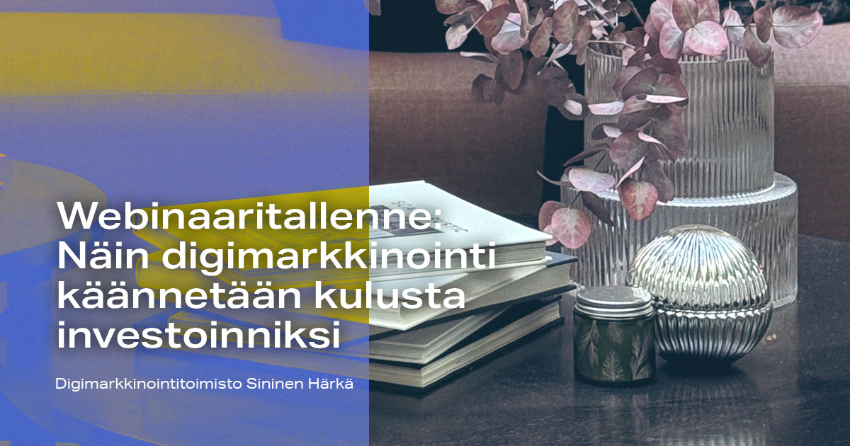 Webinaaritallenne: Näin digimarkkinointi käännetään kulusta investoinniksi
